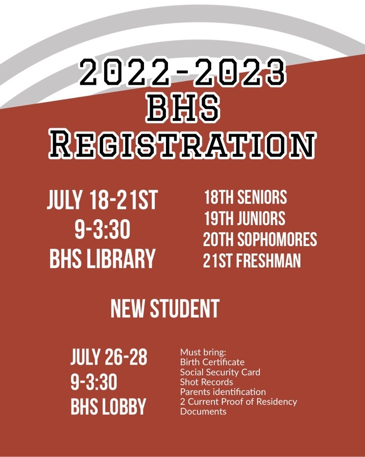 2022-2023 BHS Registration | Blytheville High School