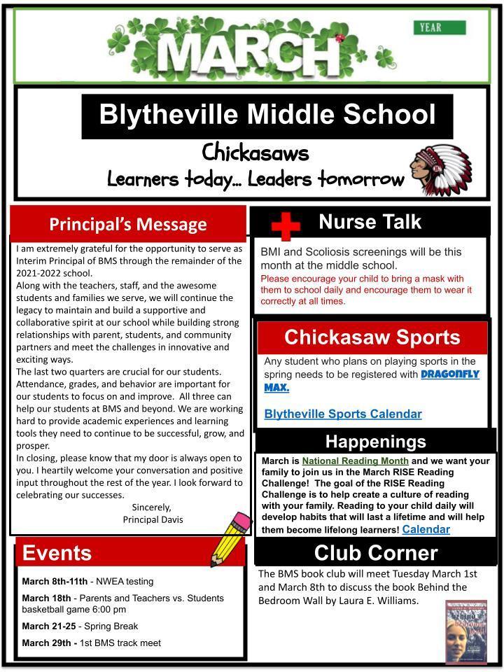 Blytheville Middle School Newsletter